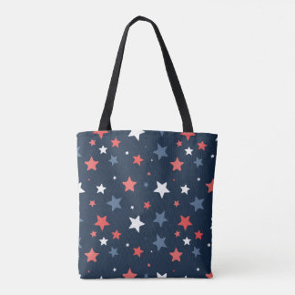 Playful Red White Blue Star Tote Bag トートバッグ