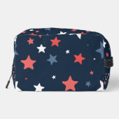 Playful Red White Blue Star trousse de toilette ドップキット (裏面)