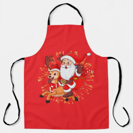 **"Playful Santa Claus Design – Fun and Festive Ch エプロン