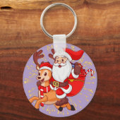 **"Playful Santa Claus Design – Fun and Festive Ch キーホルダー (裏面)
