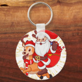 **"Playful Santa Claus Design – Fun and Festive Ch キーホルダー (裏面)