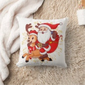 **"Playful Santa Claus Design – Fun and Festive Ch クッション (ブランケット)