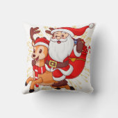 **"Playful Santa Claus Design – Fun and Festive Ch クッション (裏面)