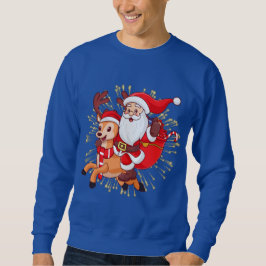 **"Playful Santa Claus Design – Fun and Festive Ch スウェットシャツ