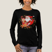**"Playful Santa Claus Design – Fun and Festive Ch トライブレンドTシャツ (正面)