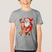 **"Playful Santa Claus Design – Fun and Festive Ch トライブレンドＴシャツ (正面)