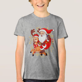 **"Playful Santa Claus Design – Fun and Festive Ch トライブレンドＴシャツ