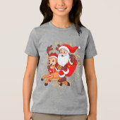 **"Playful Santa Claus Design – Fun and Festive Ch トライブレンドＴシャツ (正面)