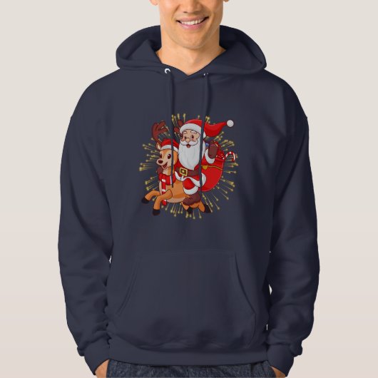 **"Playful Santa Claus Design – Fun and Festive Ch パーカ (正面)