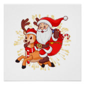 **"Playful Santa Claus Design – Fun and Festive Ch ポスター (正面)