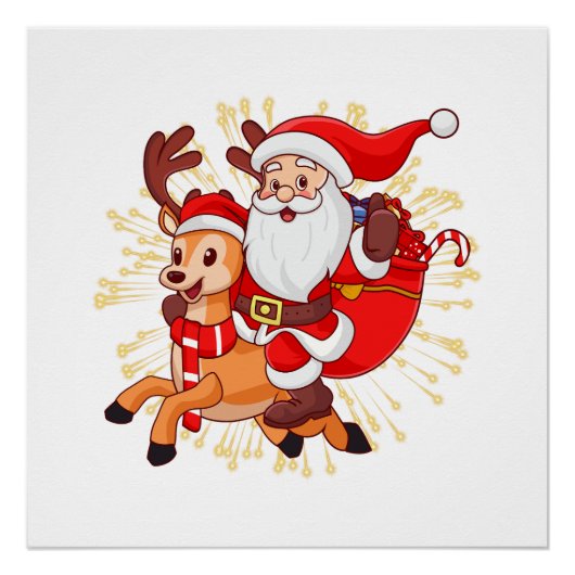 **"Playful Santa Claus Design – Fun and Festive Ch ポスター (正面)