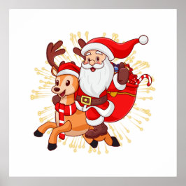 **"Playful Santa Claus Design – Fun and Festive Ch ポスター
