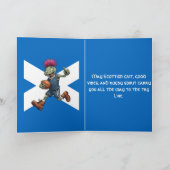 Playful Scottish Thistle Rugby Illustration カード (内部)