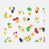 Playful Scribble Pattern Blanket フリースブランケット (正面(横))