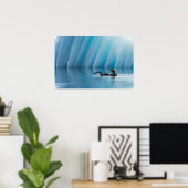 Playful Sea Otter ポスター (ホームオフィス)