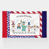 Playful Semiquincentennial Fireworks Scene  横断幕 (横)