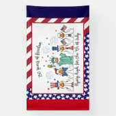 Playful Semiquincentennial Fireworks Scene  横断幕 (縦)