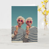 Playful Senior Summer Vibes カード (黄色い花)