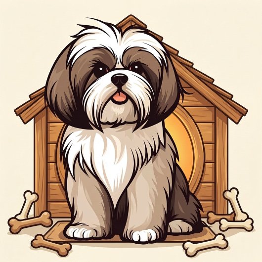 Playful Shih Tzu Dog House  トートバッグ