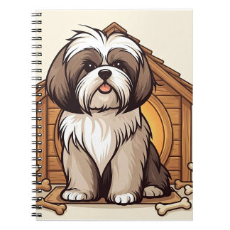 Playful Shih Tzu Dog House ノートブック