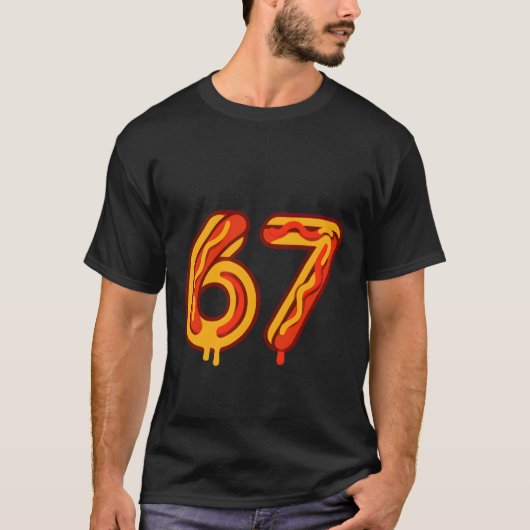 Playful Six Seven Number Meme Matching Hot Dog  Tシャツ (正面)