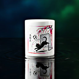 Playful Soccer Cat Mug Perfect Gift for Cat Lovers ジャンボコーヒーマグカップ