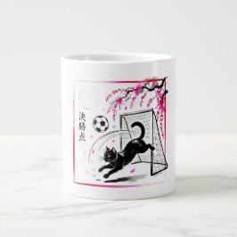 Playful Soccer Cat Mug Perfect Gift for Cat Lovers ジャンボコーヒーマグカップ