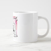 Playful Soccer Cat Mug Perfect Gift for Cat Lovers ジャンボコーヒーマグカップ (右)