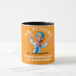 Playful Surgeon Cartoon Artwork for Medical Profes マグカップ