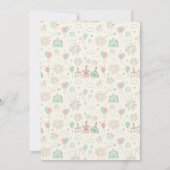 Playful Sweet and Three Kids Birthday Invitation (裏面)