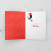 playful tabby cat for 66th birthday card カード (内部)