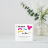 playful Thank You package insert With Logo & Offer スクエア名刺 (スタンド正面)