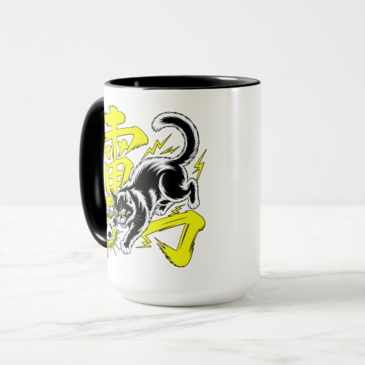 Playful Thunder Cat Mug - Perfect for Soccer Lover マグカップ (正面左)