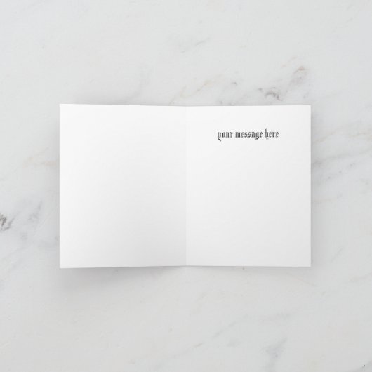 Playful tree spirit blessings card カード (内部)