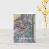 Playful tree spirit blessings card カード (黄色い花)
