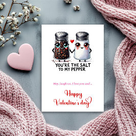 Playful Valentine Card Funny Cartoon Food Quote シーズンカード