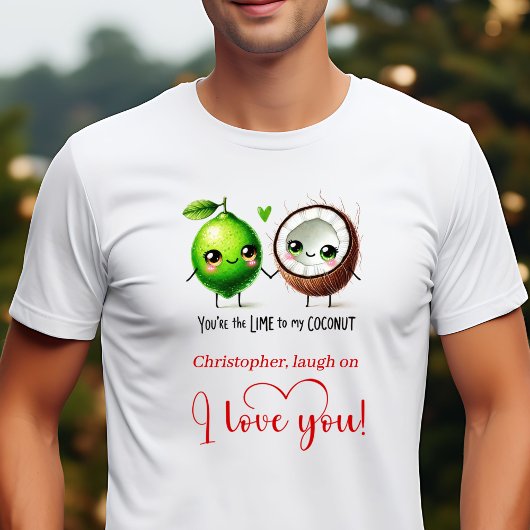 Playful Valentine Funny Food Gift for Him T-Shirt Tシャツ