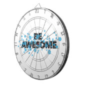 Playful, vibrant, bold, modern design Be Awesome ダーツボード (正面右)