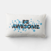 Playful, vibrant, bold, modern design Be Awesome ランバークッション (裏面)