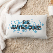 Playful, vibrant, bold, modern design Be Awesome ランバークッション (ブランケット)