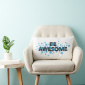 Playful, vibrant, bold, modern design Be Awesome ランバークッション (椅子)