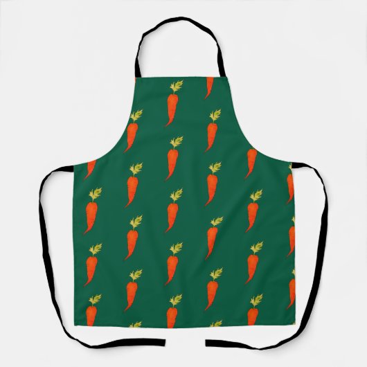 Playful Watercolor Carrot エプロン (正面)