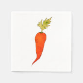 Playful Watercolor Carrot スタンダードカクテルナプキン (正面)