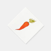 Playful Watercolor Carrot スタンダードカクテルナプキン (角)