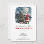Playful Watercolor Christmas Scene Holiday Invite 招待状 (正面)