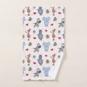 Playful Watercolour Safari Animals Bath Towel Set バスタオルセット (ハンドタオル)
