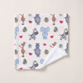 Playful Watercolour Safari Animals Bath Towel Set バスタオルセット (ウォッシュタオル)