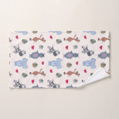 Playful Watercolour Safari Animals Bath Towel Set バスタオルセット (ハンドタオル)