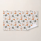 Playful Watercolour Safari Animals Bath Towel Set バスタオルセット (ハンドタオル)