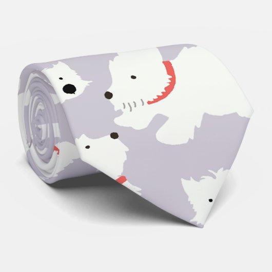 Playful Westie ネクタイ (ロール)